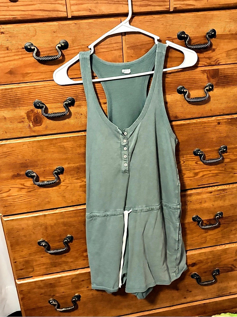 Aerie Green Sleeveless Romper
